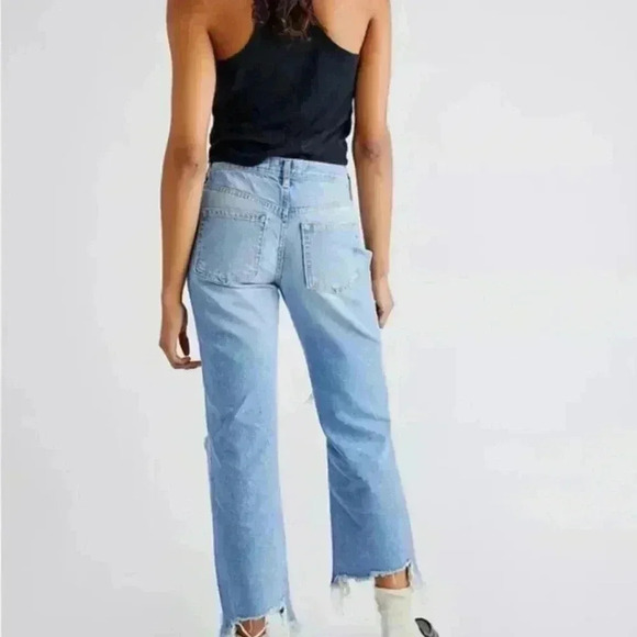 ❤️ FREE PEOPLE MAGGIE STRAIGHT LEG BUTTON FLY JEANS, 8 (29) - Picture 5 of 8